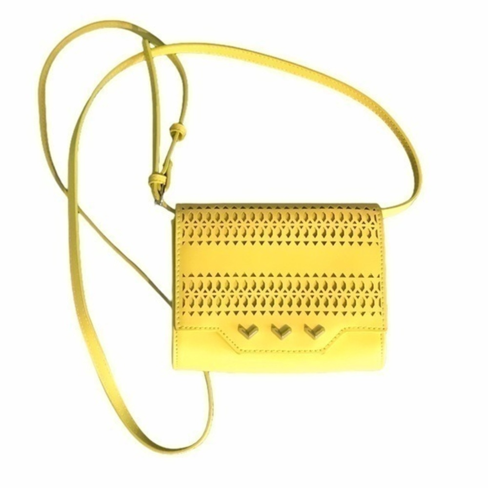 Topshop Yellow Sidekick Crossbody Clutch Purse